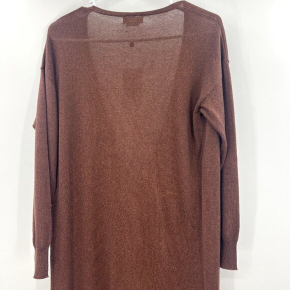 NWT Revolve Lovers+Friends Brown Shimmer Duster Cardigan Women's Medium - Picture 8 of 9